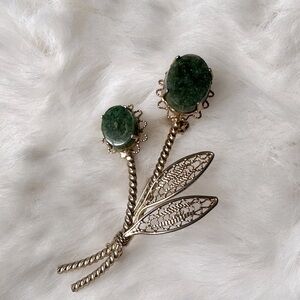 Vintage green brooch